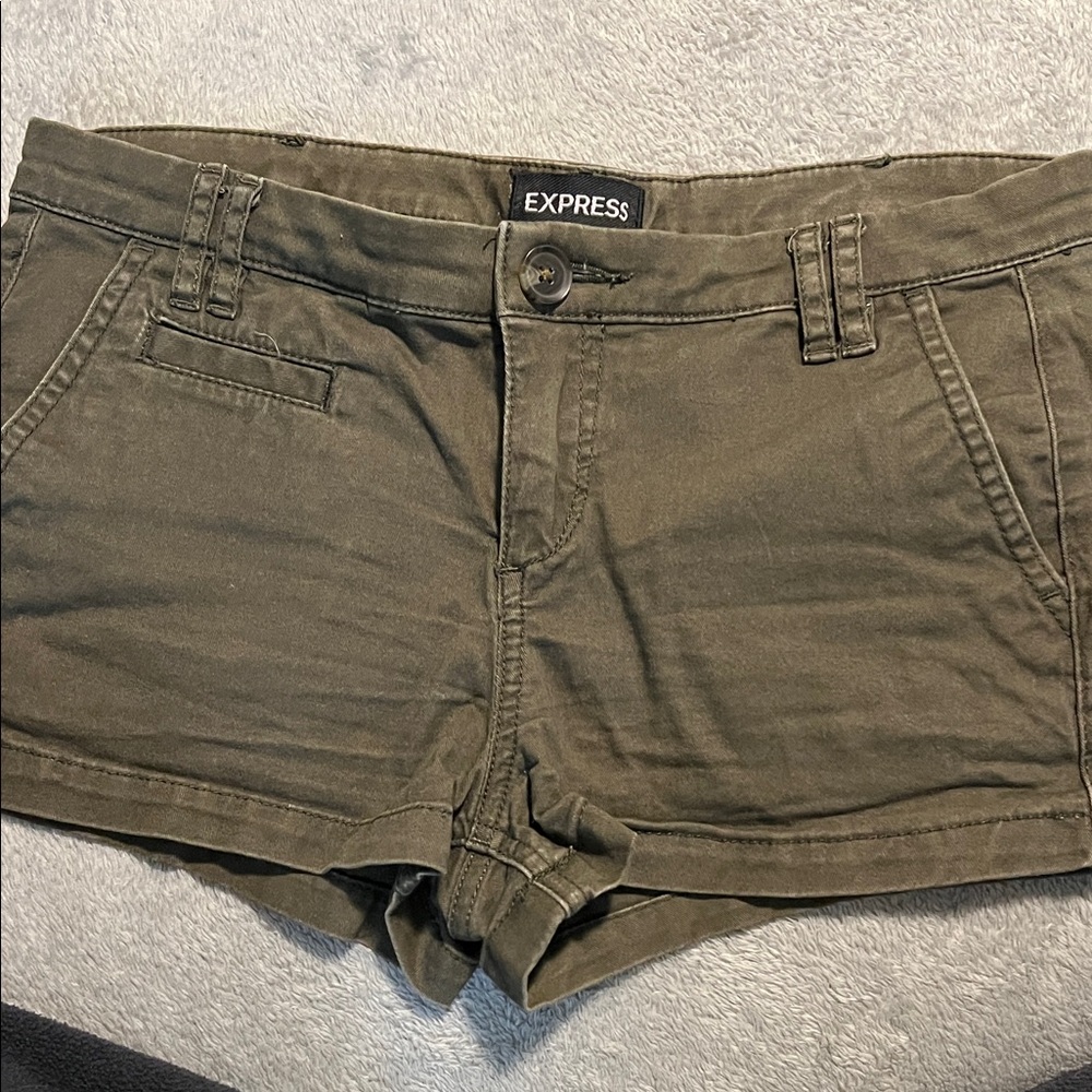 Express Women's Khaki Cargo Shorts Sz 0